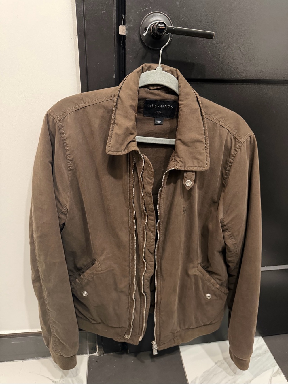 All Saints Brown Lightweight Men's Shirt Jacket